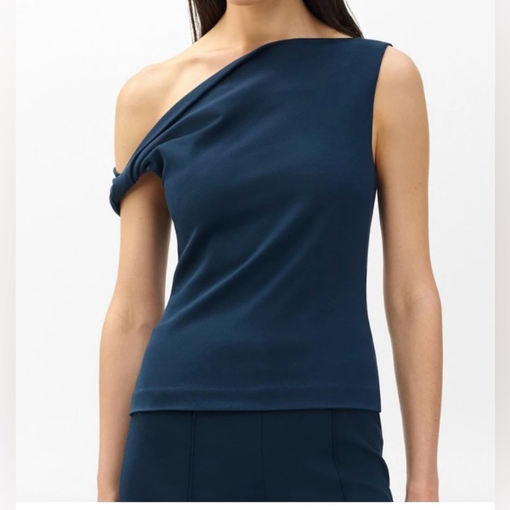 Rag & Bone Navy Asymmetric Blouse